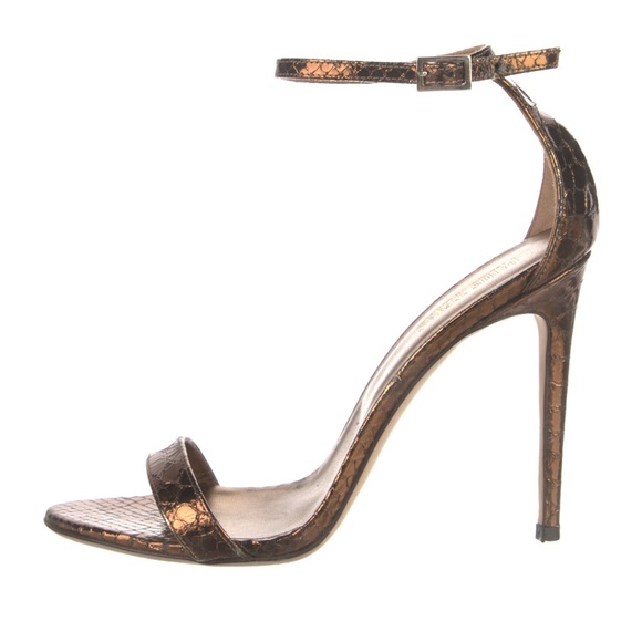 Paris Texas Bronze Snakeprint Heels Sz. 9 - Picture 5 of 6